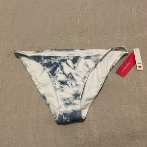 Xhilaration Tie Dye bikini bottom - blue/white - size 8/10 - NWT